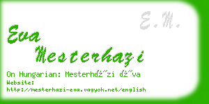 eva mesterhazi business card